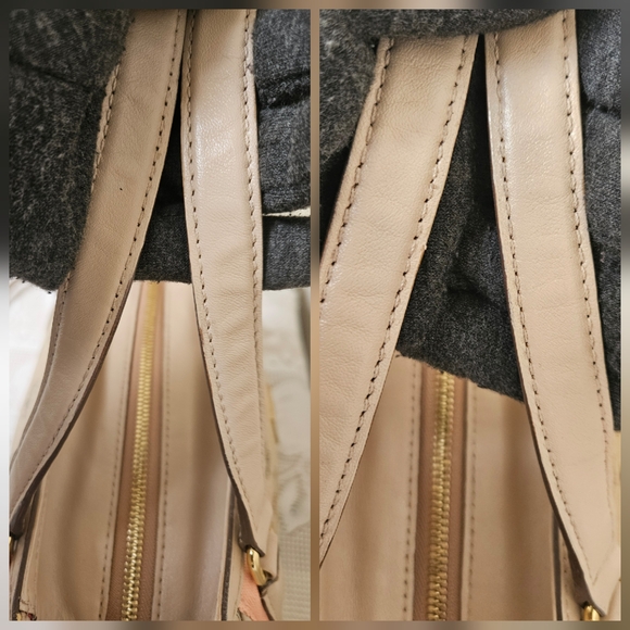 MCM Cream Handbag With Long Handle Satchel AUTHENTIC - Picture 10 of 16